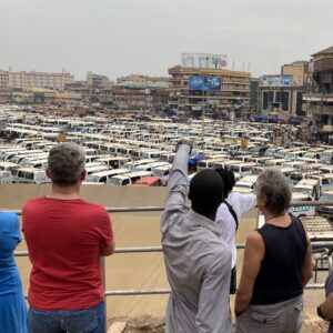 View over the old taxi park in Kampala
